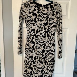 Elegant Black and Cream Dress